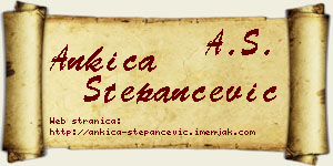 Ankica Stepančević vizit kartica